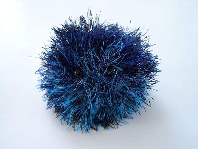 Blueberry Fuzzy Trouble Ball Monster