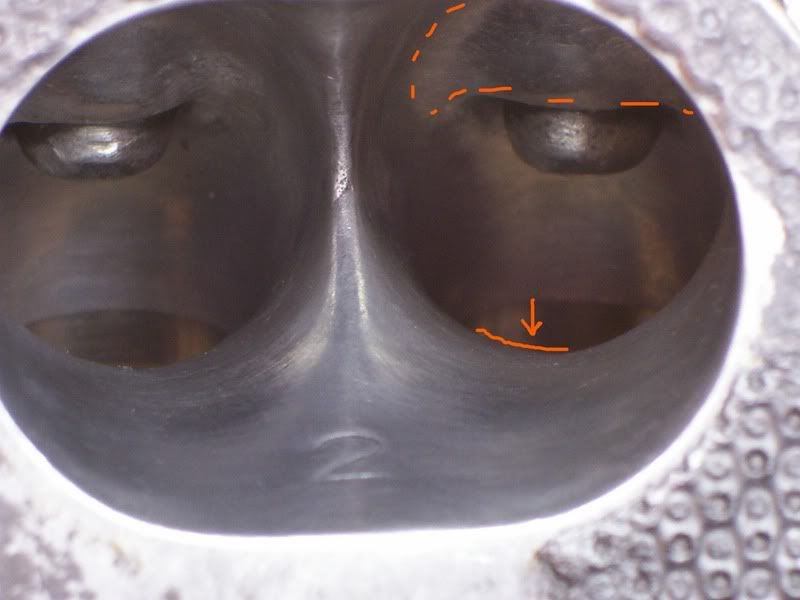 exhaust ports on cylinder head