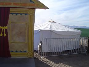 Yurt behind the stage