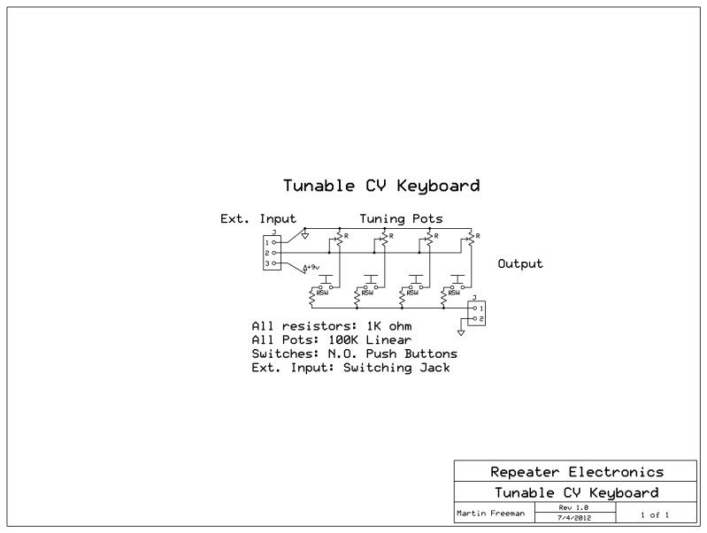 How To Build A Cv Keyboard MUFF WIGGLER :: View topic - Repeater Electronics Mini Tunable CV Keyboard