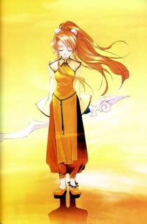 anime girl orange hair sword Pictures, Images and Photos