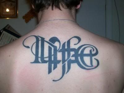 Reversible Tattoo (Click for Larger Image) Reversible ambigram tattoos?