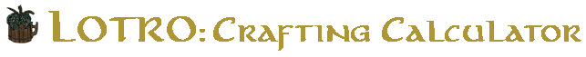 Lotro: Crafting Calculator
