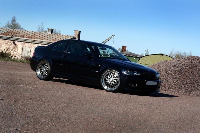 Pictures on my old car m3 e46 slammed on Rial Daytona Race twenties