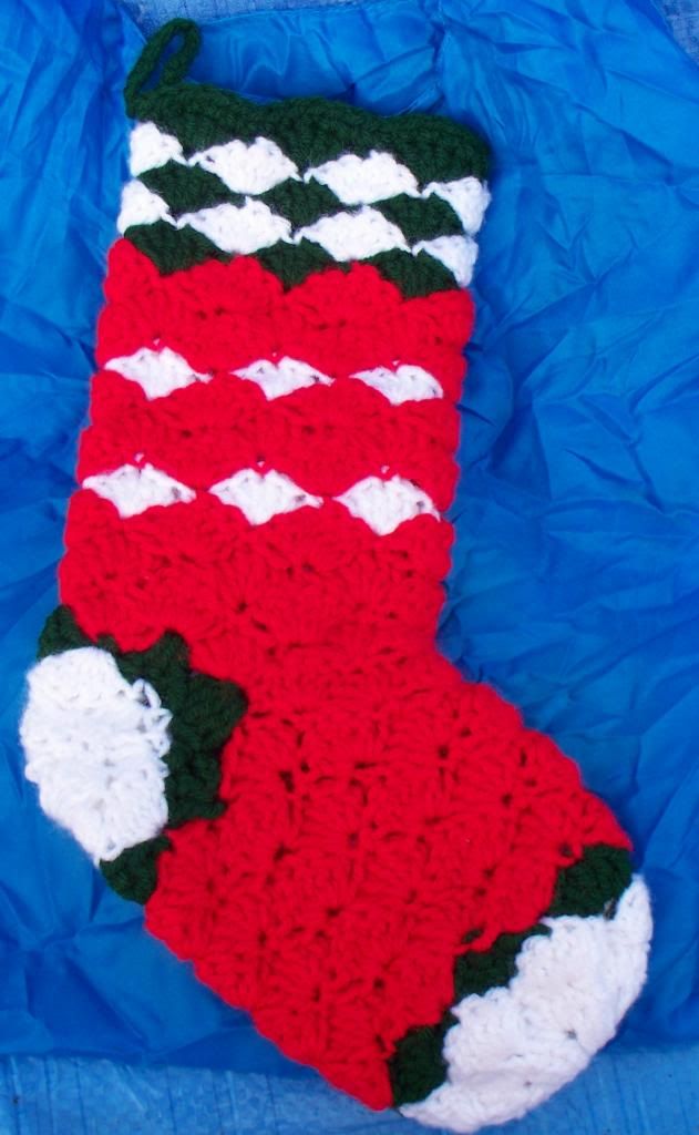 Shell Stitch Christmas Stocking <br>Free Drawing<br>Facebook Fans Only