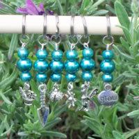 "Time to Garden"<br>Stitch Markers<br>Set of 6<br>Free Drawing