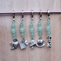 Green Tea<br> Stitch Markers<br>(Set of 5)