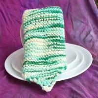 "Greens" Knitted Dishcloths Set of 2