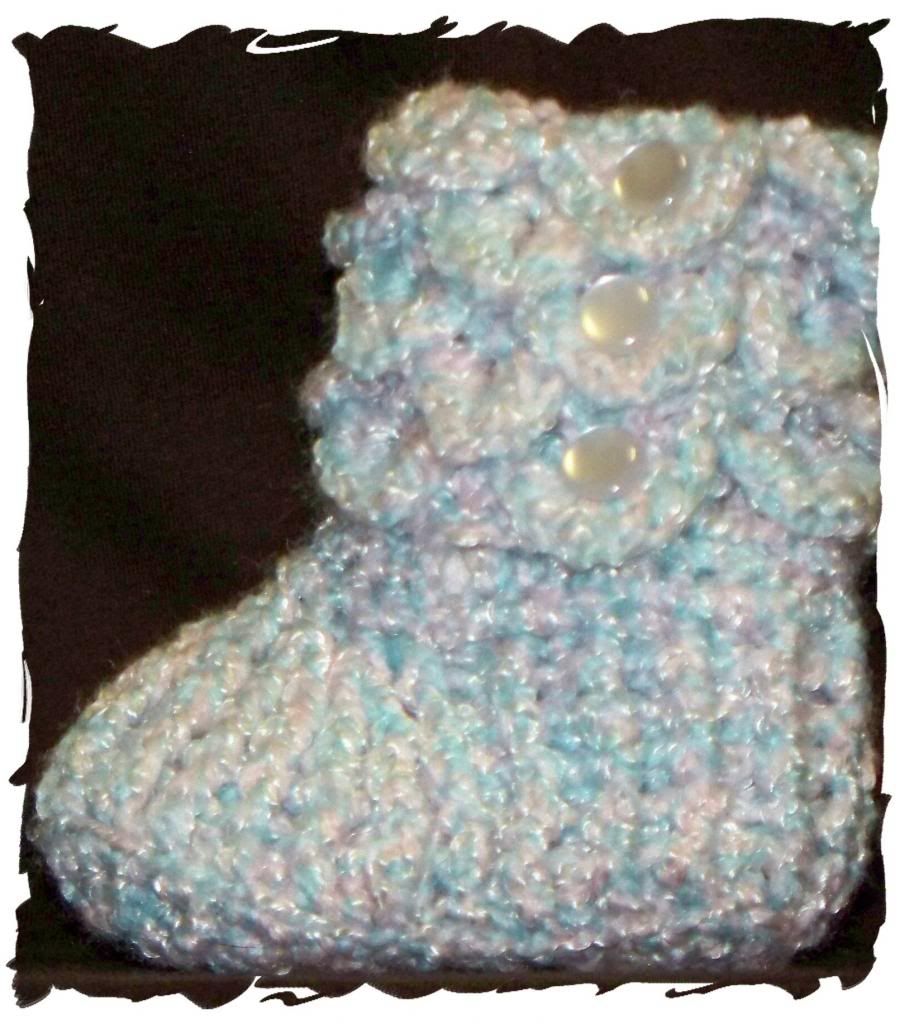 Crocodile Stitch<br>Baby Booties<br>Price Reduced