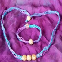 "Switched" Hemp Necklace and Bracelet Set