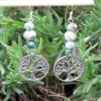 Tree Agate<br>Tree of Life Earrings<br>Free Drawing