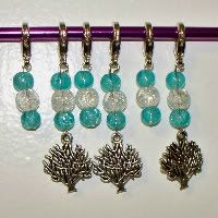 "Winter" Tree of Life <br>Stitch Markers <br>(Set of 6) <br>FFS