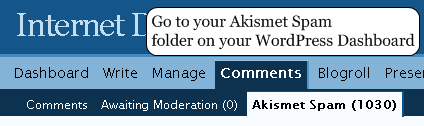 wordpress comments akismet dashboard