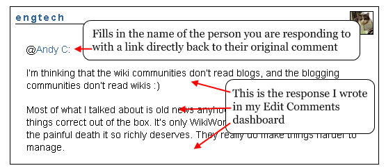 wordpress comment ninja respond to comment