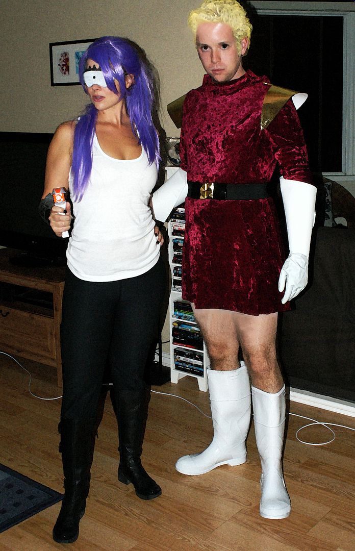 Leela from Futurama costume and Zapp Brannigan costume
