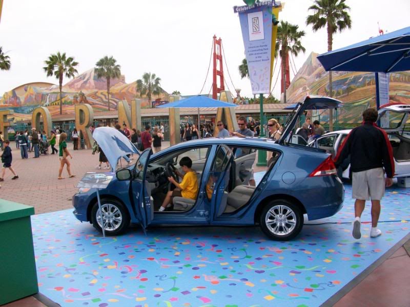 Outside the park displays the New Honda Insight