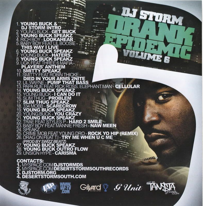 VA DJ Storm Drank Epidemic Vol 6 (Hosted By Young Buck) (Bootleg 2007) preview 1