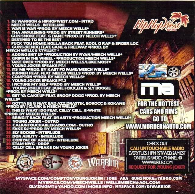 Dj Warrior & Young Joker Tha Take Over Vol 1(Cali Untouchable Radio) (Bootleg 2007) preview 2