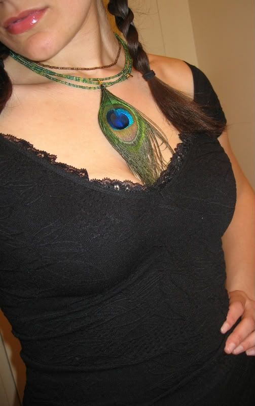 Peacock Necklace - on blog
