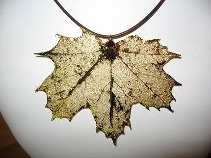 Maple Leaf Necklace - on blog
