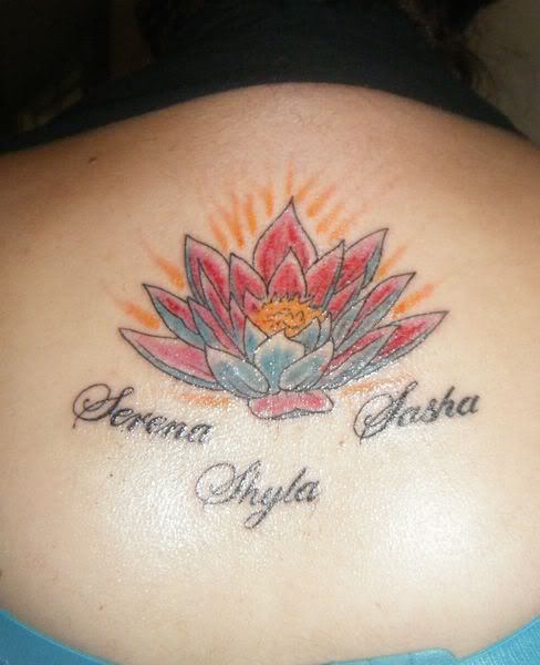 I love the lotus flower they are gorgeous,i designed my own tattoo and it 