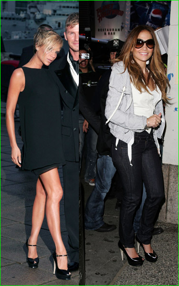as well as best friends Jennifer Lopez and Victoria Beckham