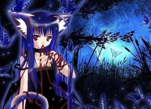 purple neko anime