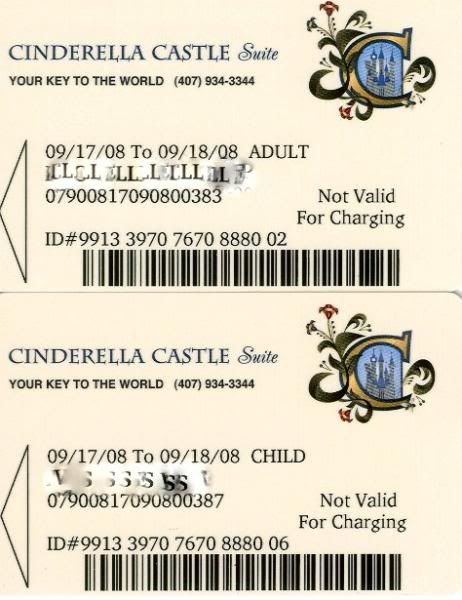 magic kingdom castle suite. key card for the castle.