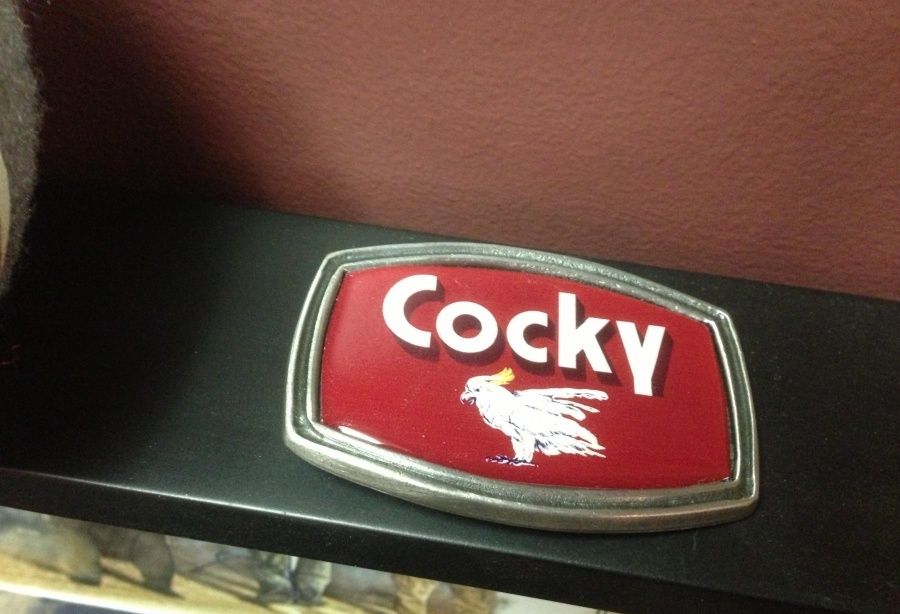 bones cocky belt buckle