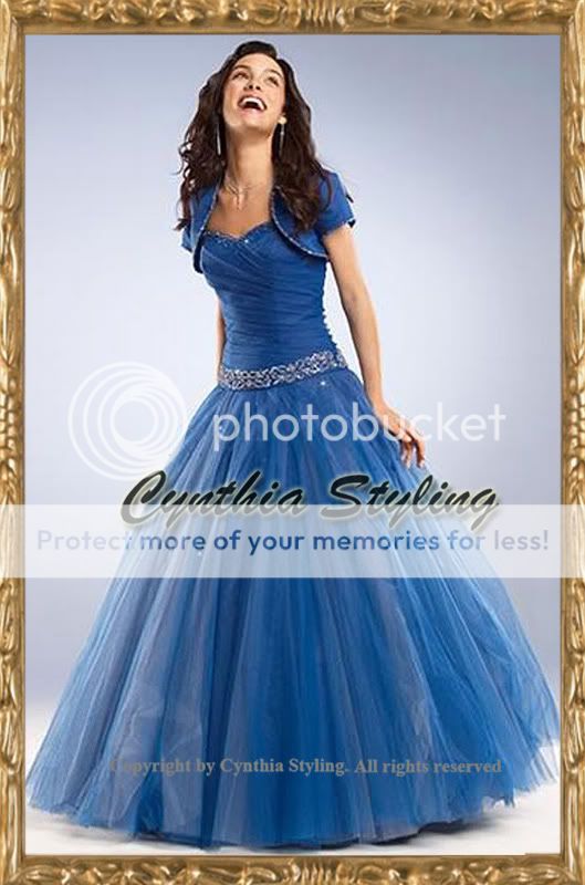 Kornblume Abendkleid Ballkleid Cocktailkleid Gr.34 48