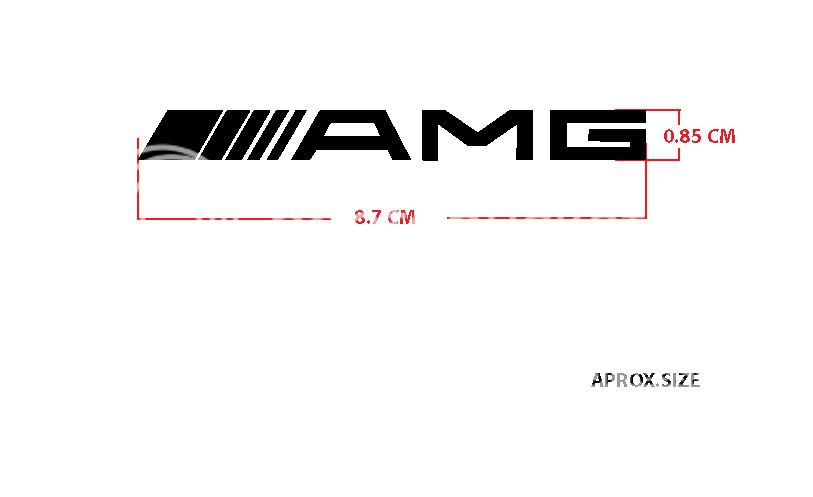 AMG Logo Decal sticker vinyl caliper brake custom size - BLACK Color ...